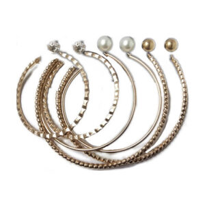 Gold Hoop Earrings Set of 3